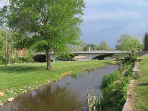 Downstream from Covered Bridge in Elizabethton